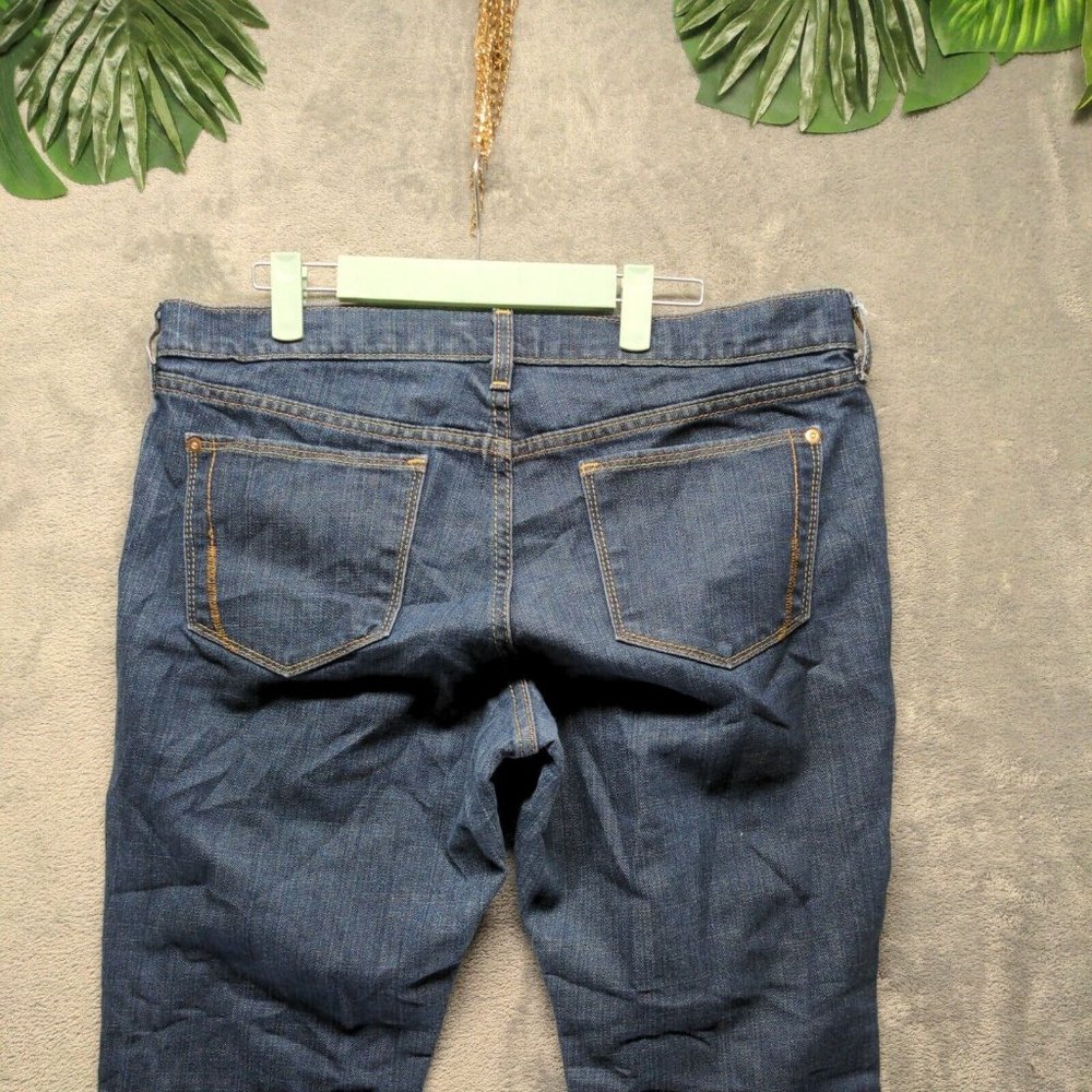 The Flirt Women Jeans Mid Rise Bootcut Leg Blue Dark Wash W:38 L:30 - Picture 11 of 16